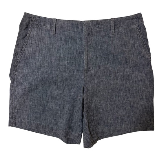 Lands' End Pants - Lands’ End blue cotton chambray Bermuda shorts 16